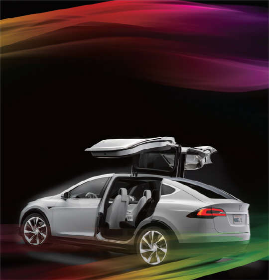 테슬라가 이달 29일 출시할 계획인 첫 SUV 전기차 '모델 X'. 예약대수가 2만대에 이른다.  테슬라 제공